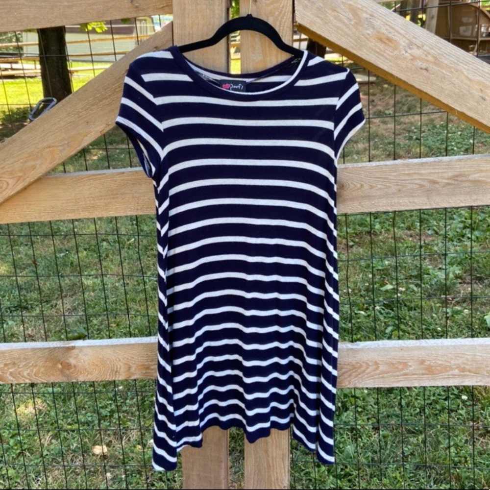 Blue & White Striped Dress